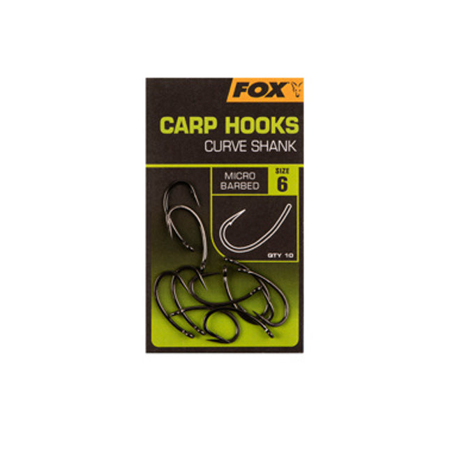 Fox Carp Hooks Curve Shank Barbed** - Kent Tackle