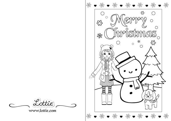 Christmas Colouring Card 1