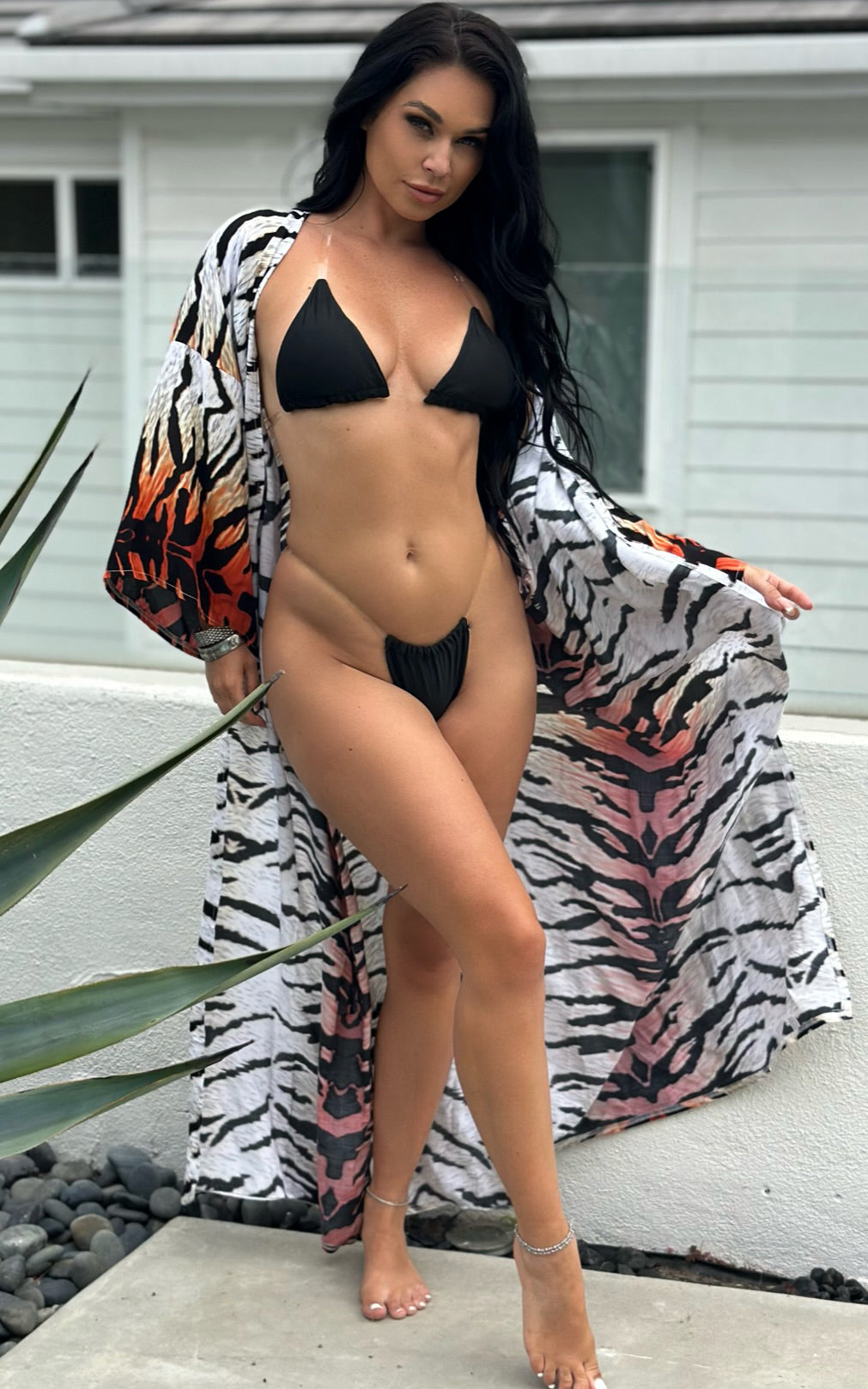 Imani: Maxi Kimono in Tiger