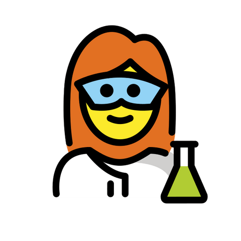 woman scientist with beaker