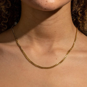 MICRO CUBAN CHAIN - GOLD - AM Diamonds