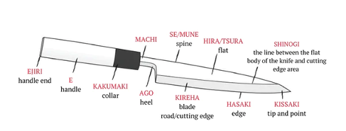 Name of knife's parts