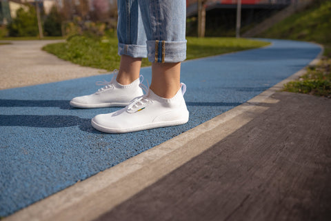 Barefoot Sneakers - Be Lenka Stride - All White 3 OzBarefoot Australia