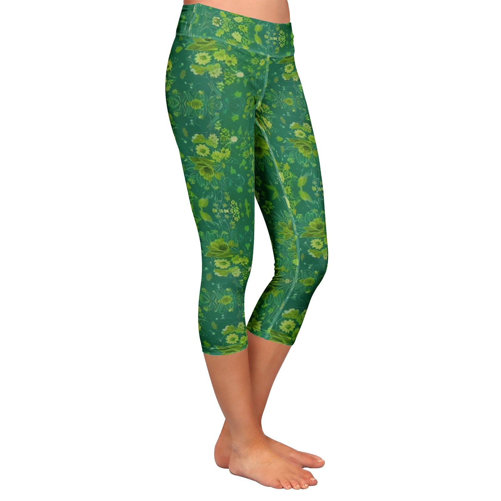 Girl's Mint Star Gymnastics Foldover Capri Leggings - Small (6) / Mint -  Walmart.com