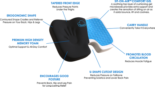 Cloud 9 Cooling Gel Seat Cushion