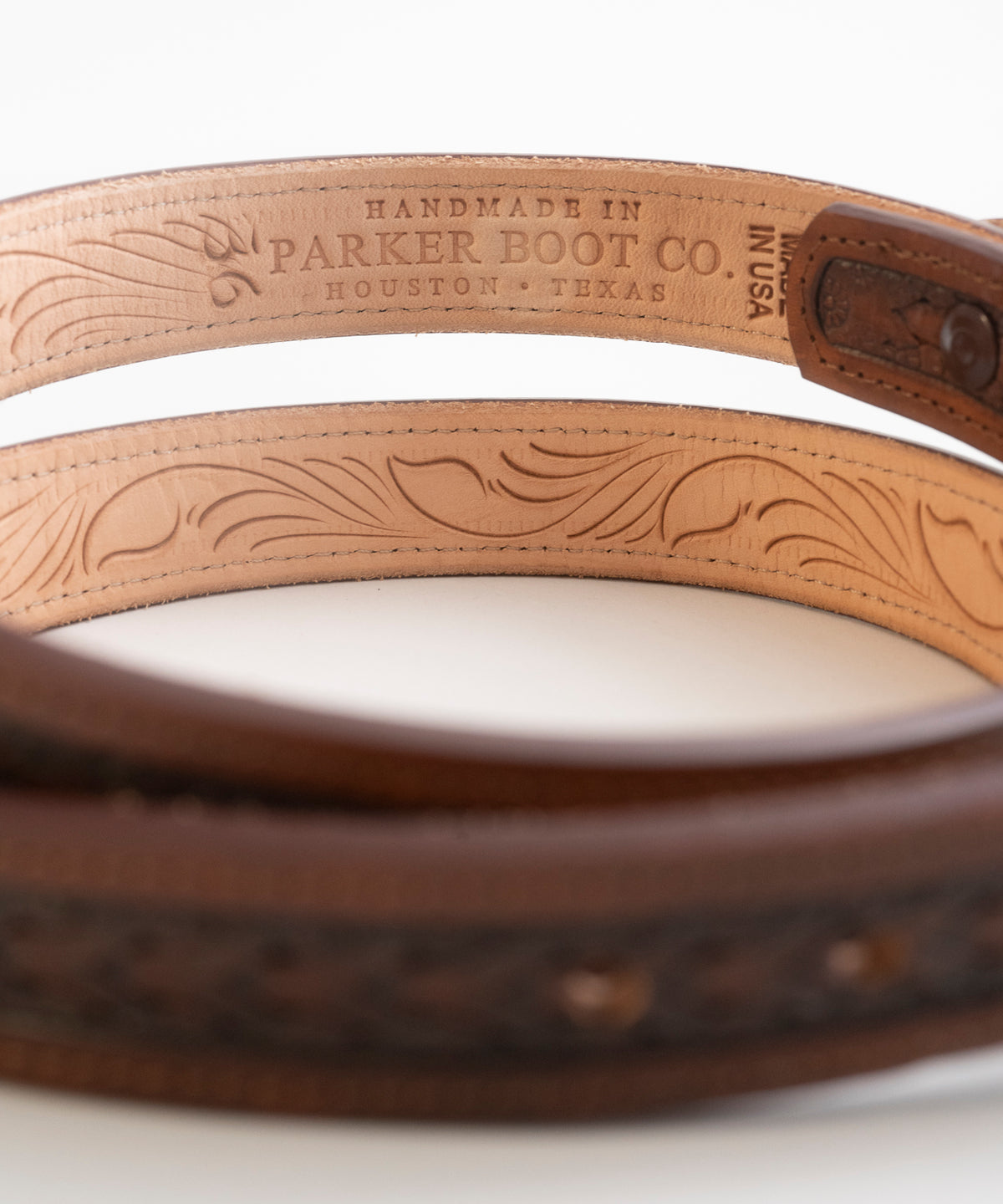 Narrow Western Tooled Belt