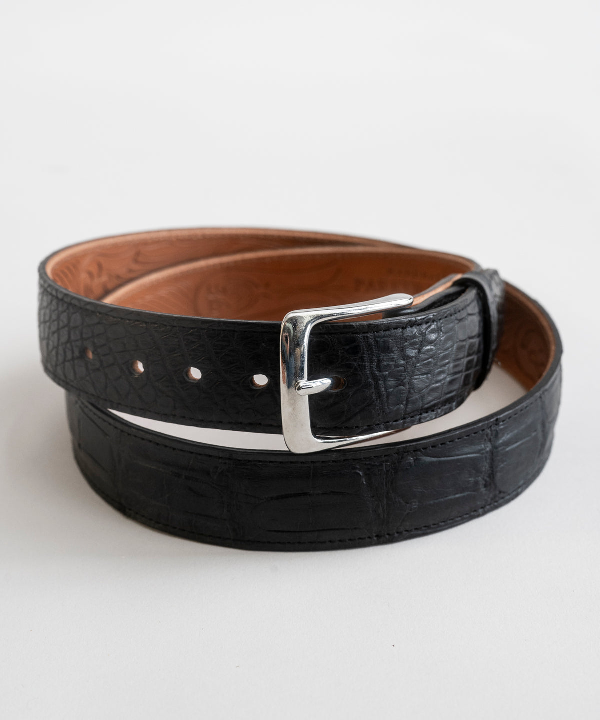 Straight American Alligator Belt