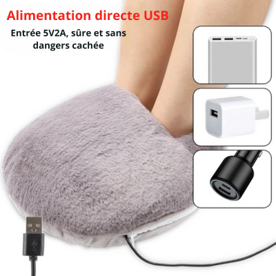 Chauffe-pieds-alimentation-usb