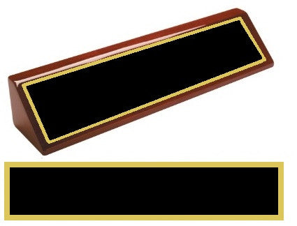 Desk Name Plate Rosewood Piano Finish Custom Den