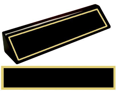 Desk Name Plate Black Piano Finish Choose A Color Custom Den