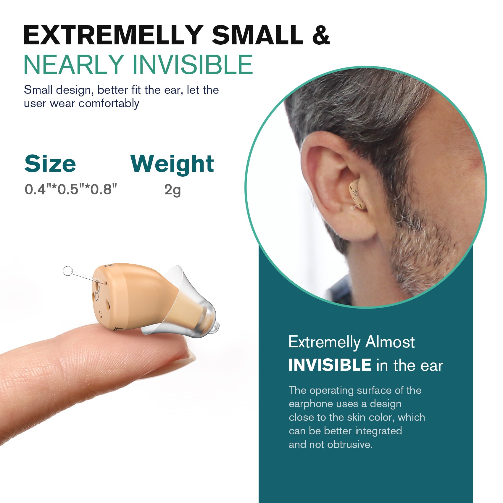 ibstone k19 hearing aids-nearly invisible