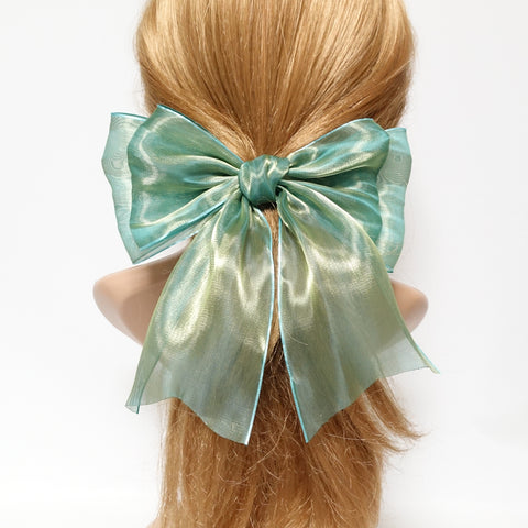 organdy mesh tail hair bow 