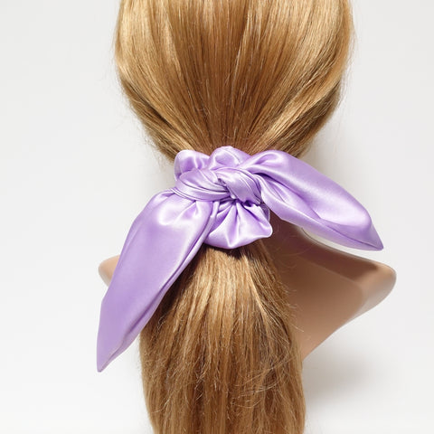 satin bow knot tail scrunchies 