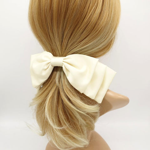 satin stacked hair bow 