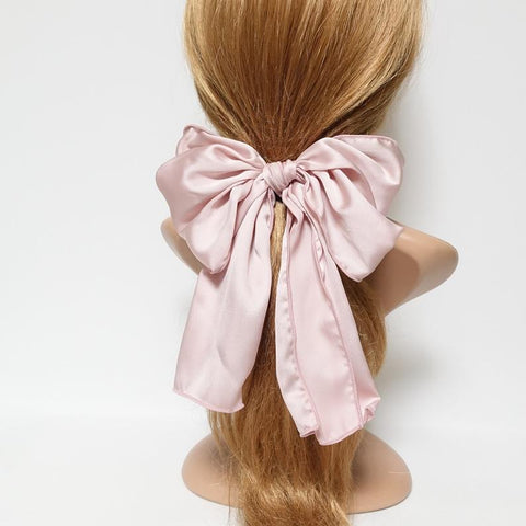 satin tail hair bow 