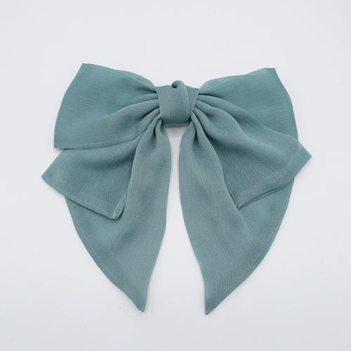 Large Satin Silk Hair Bows for Women Lace Purple Tulle Hair Ribbon Chiffon  Bow For Girls Small Butterfly Claw Clips for Thin Hair Accessories Blue