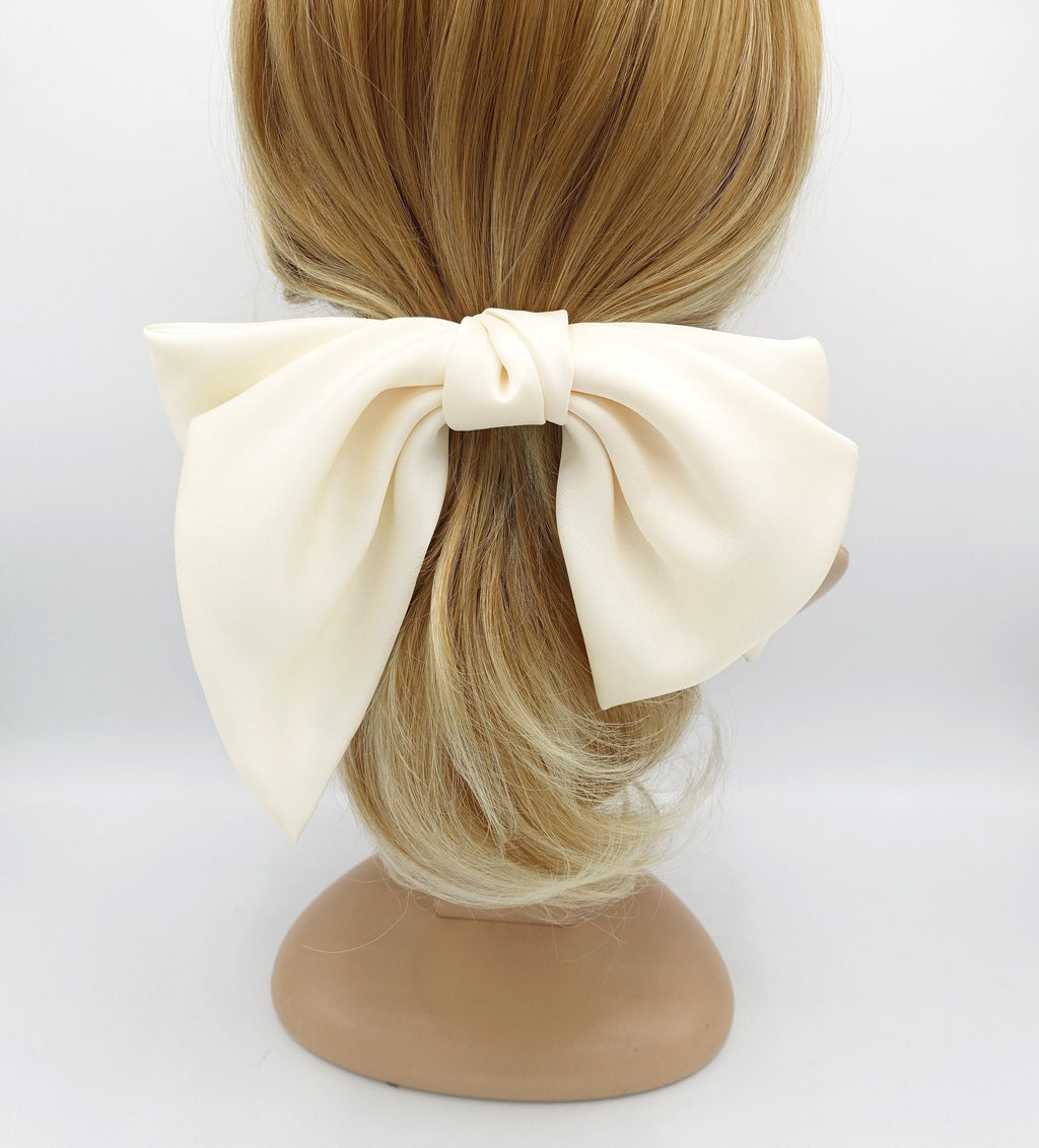 Ivory Bow for Adult, Velvet Hair Ribbon Clip Barrette for Women - Shop  maili Hair Accessories - Pinkoi