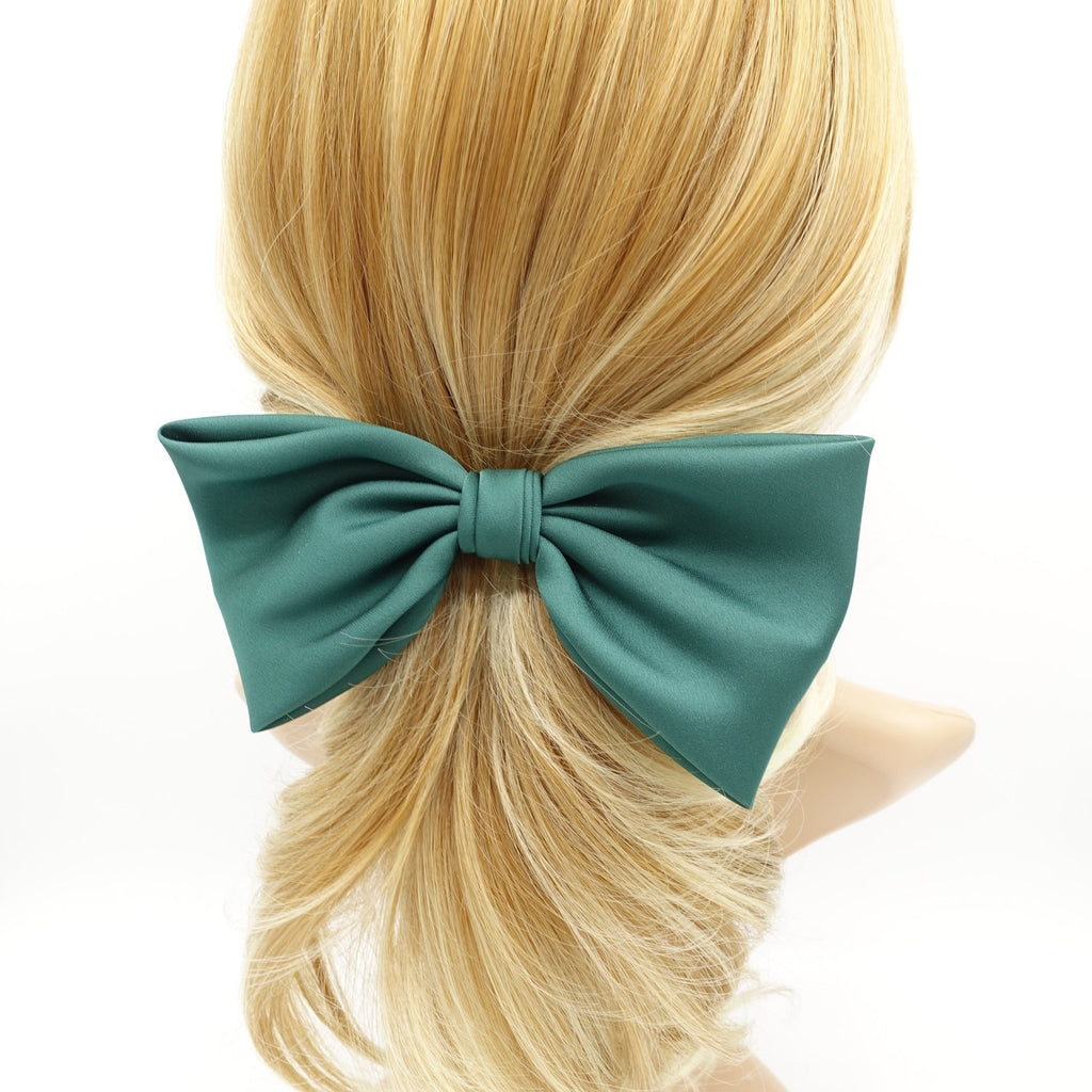 thin velvet tail hair bow casual style french hair barrette –