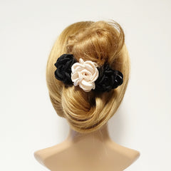 veryshine.com Hair Claw Black Rose Decorative 6 Prong Side hair Slide Jaw Claw Clip Clamp Flower Hair Accessories
