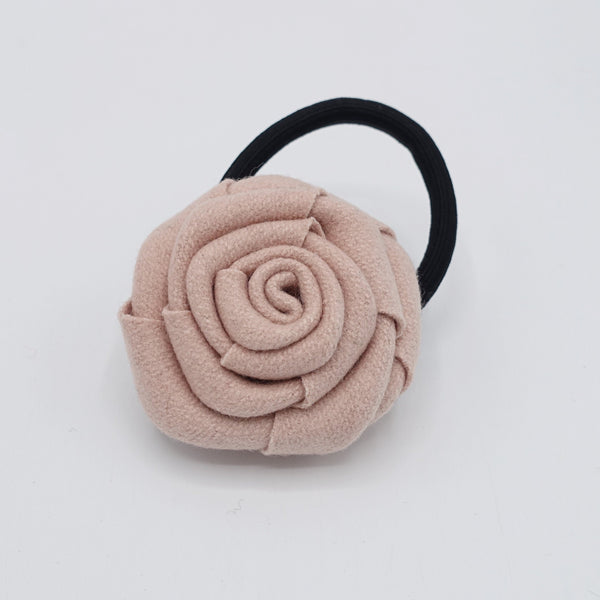 Simple Rose Flower Hair Elastic Ponytail Holder