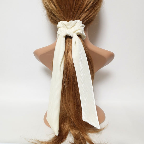 velvet bow knot scrunchies falling tail hair tie scrunchy –