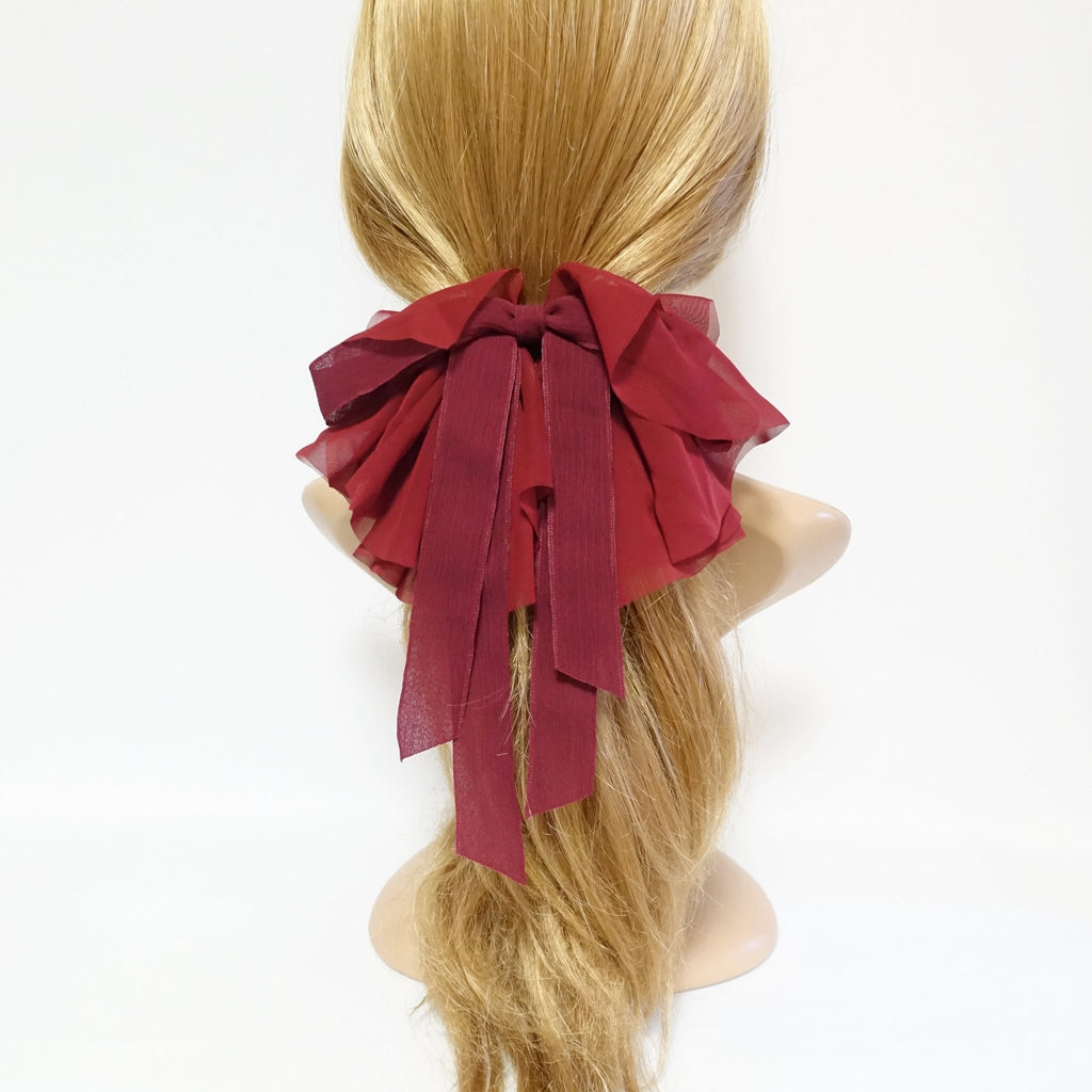 cellulose acetate tail bow knot hair tie elastic ponytail holder – veryshine .com