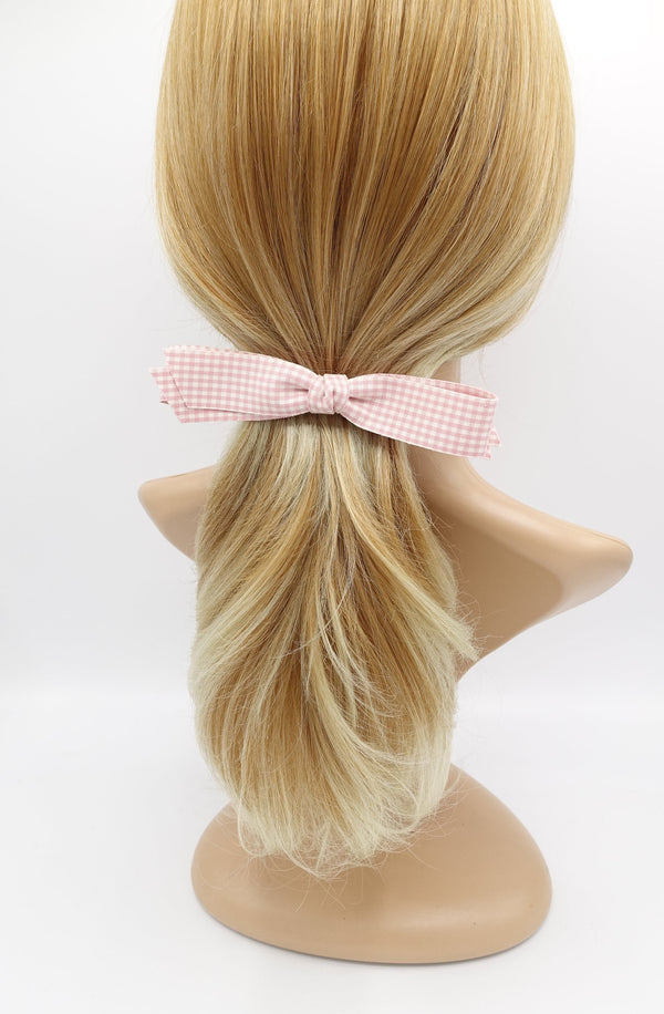 VeryShine Gross Grain Hair Bow Narrow Ribbon Hair Accessory for Women Navy