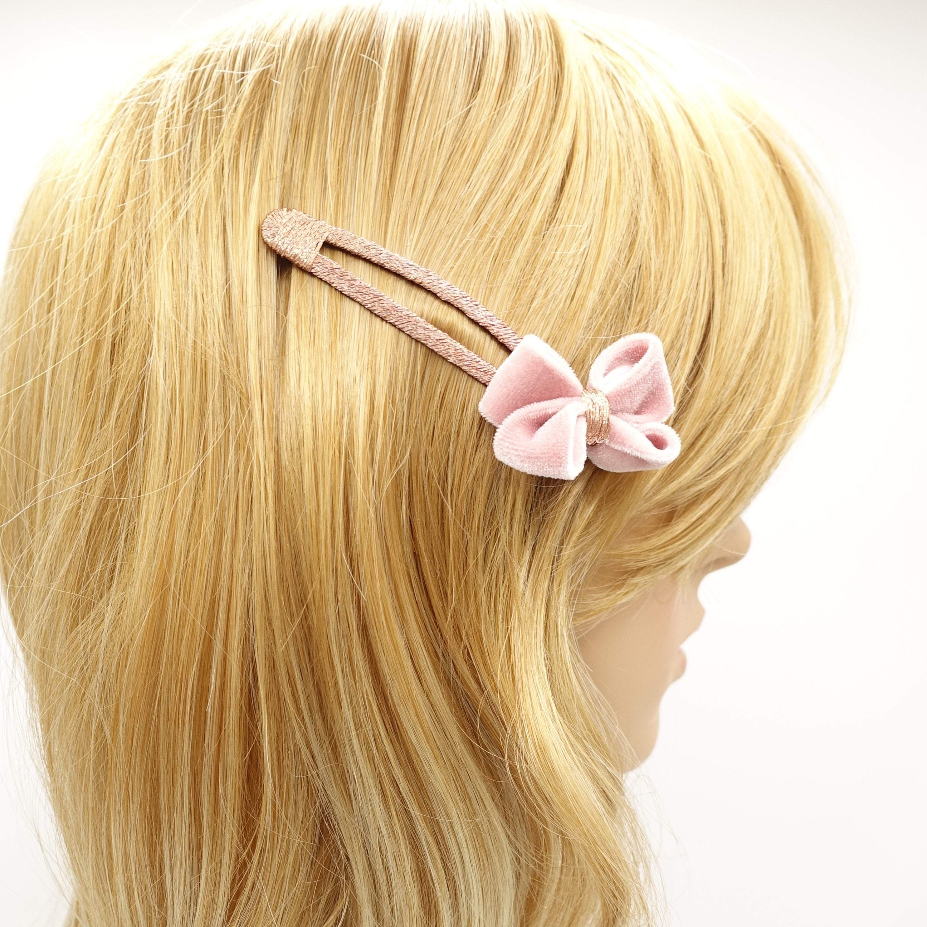 Silk Bow Snap Hair Clip