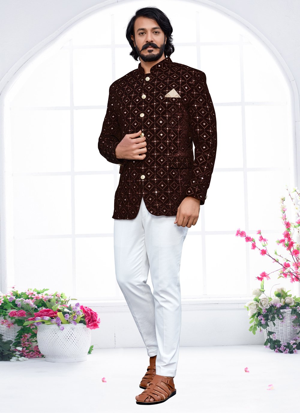 Buy Indian Ethnic Heavy Embroidery Sequin Jodhpuri Suit for Man, Designer Jodhpuri  Suit for Groom, Embroidery Jodhpuri Blazer for Wedding Man Online in India  - Etsy