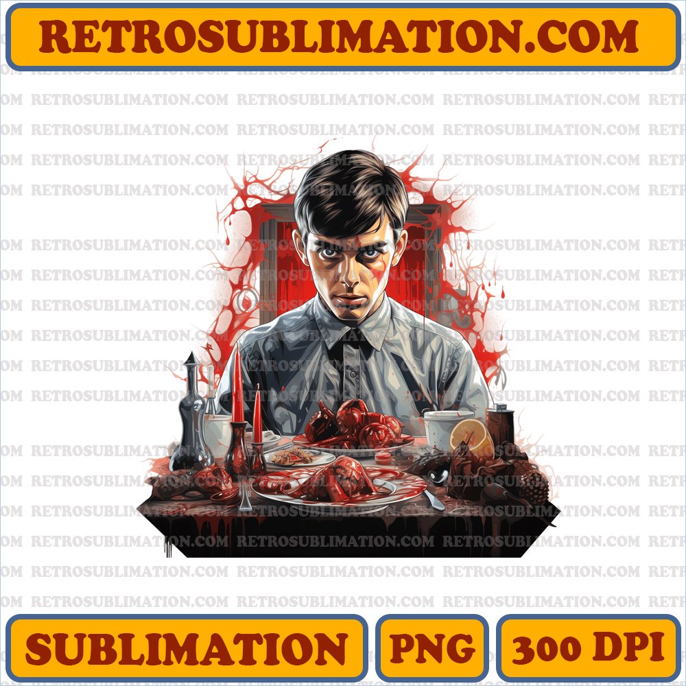 Creepy Christmas Norman Bates - Psycho Edition - Disturbing PNG Digital Download