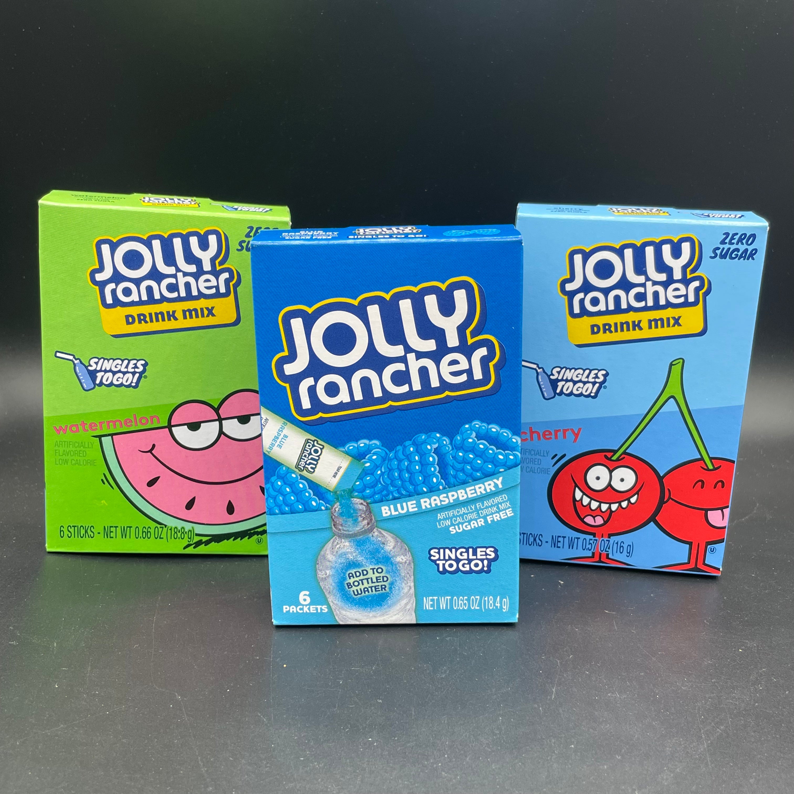 Jolly Rancher Drink Mix Sachets Pack - Includes Cherry, Watermelon, an