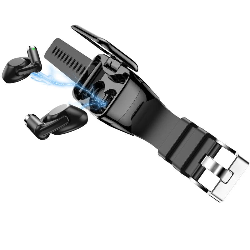 Wireless Bluetooth Headset Smart Watch with Waterproof Screen