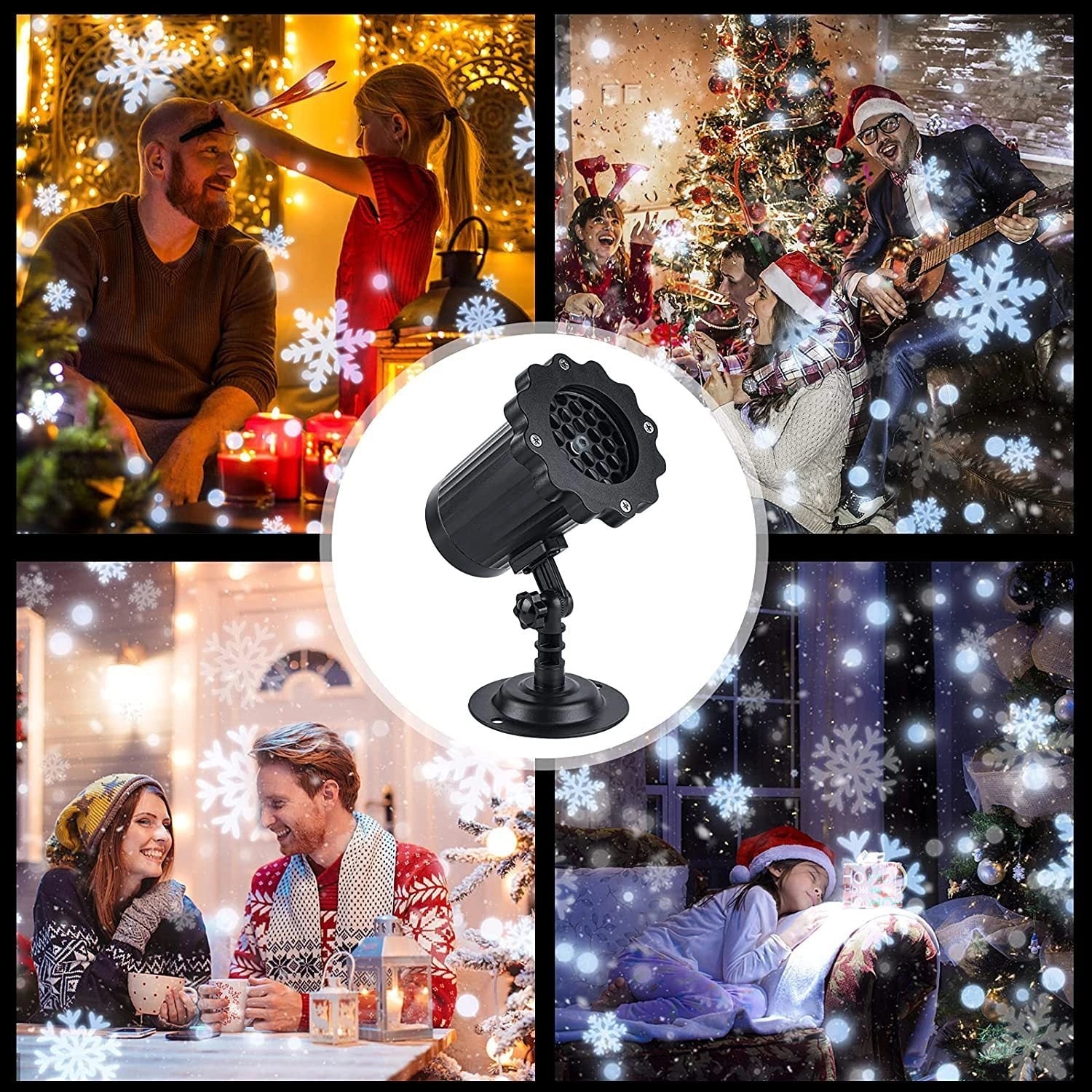 LED Christmas Blizzard Snowflake Laser Light Projector for Outdoor Decor
