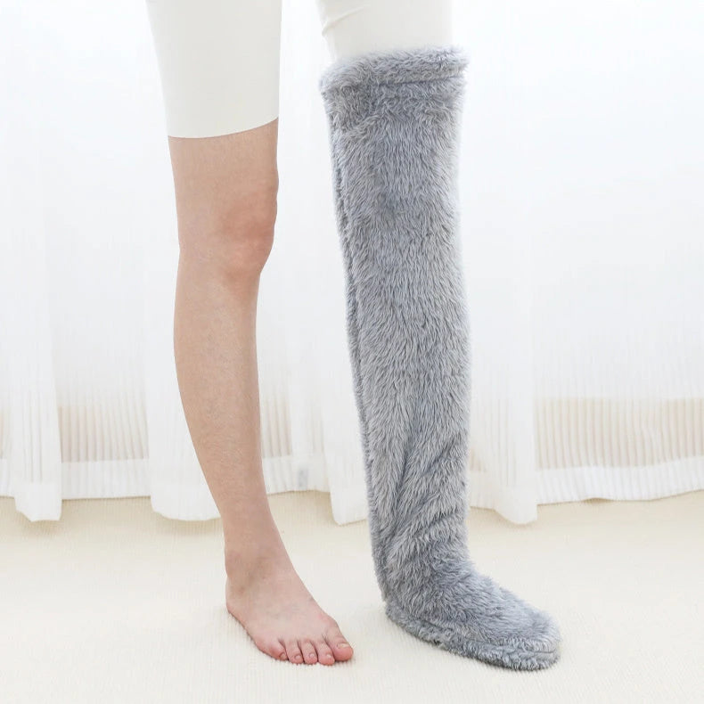 Over Knee High Fuzzy Long Socks for Winter Warmth and Comfort