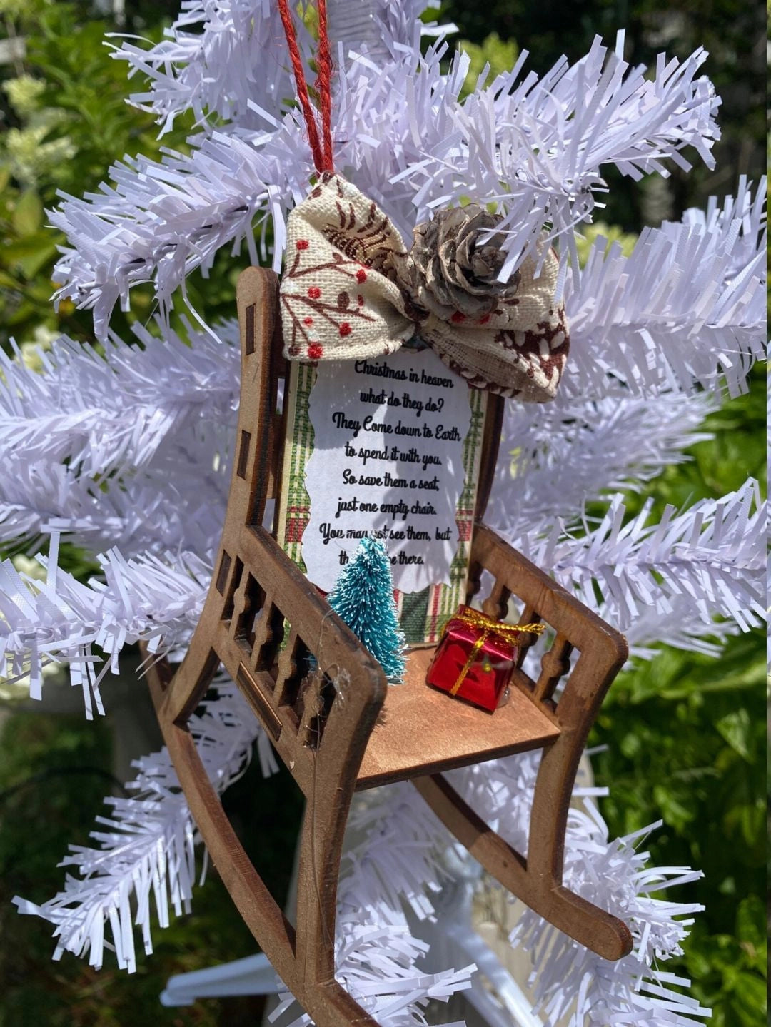 Heaven Chair Christmas Ornament for Memorial Decoration