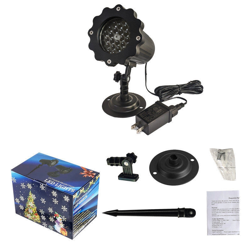 LED Christmas Blizzard Snowflake Laser Light Projector for Outdoor Decor
