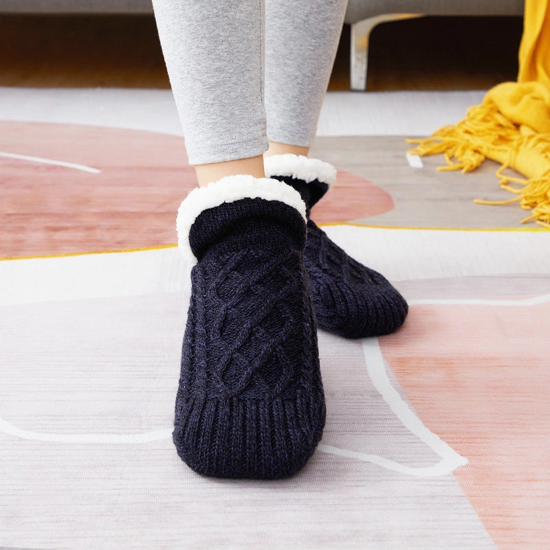 Winter Woolen Socks with Non-Slip Dots for Indoor Warmth