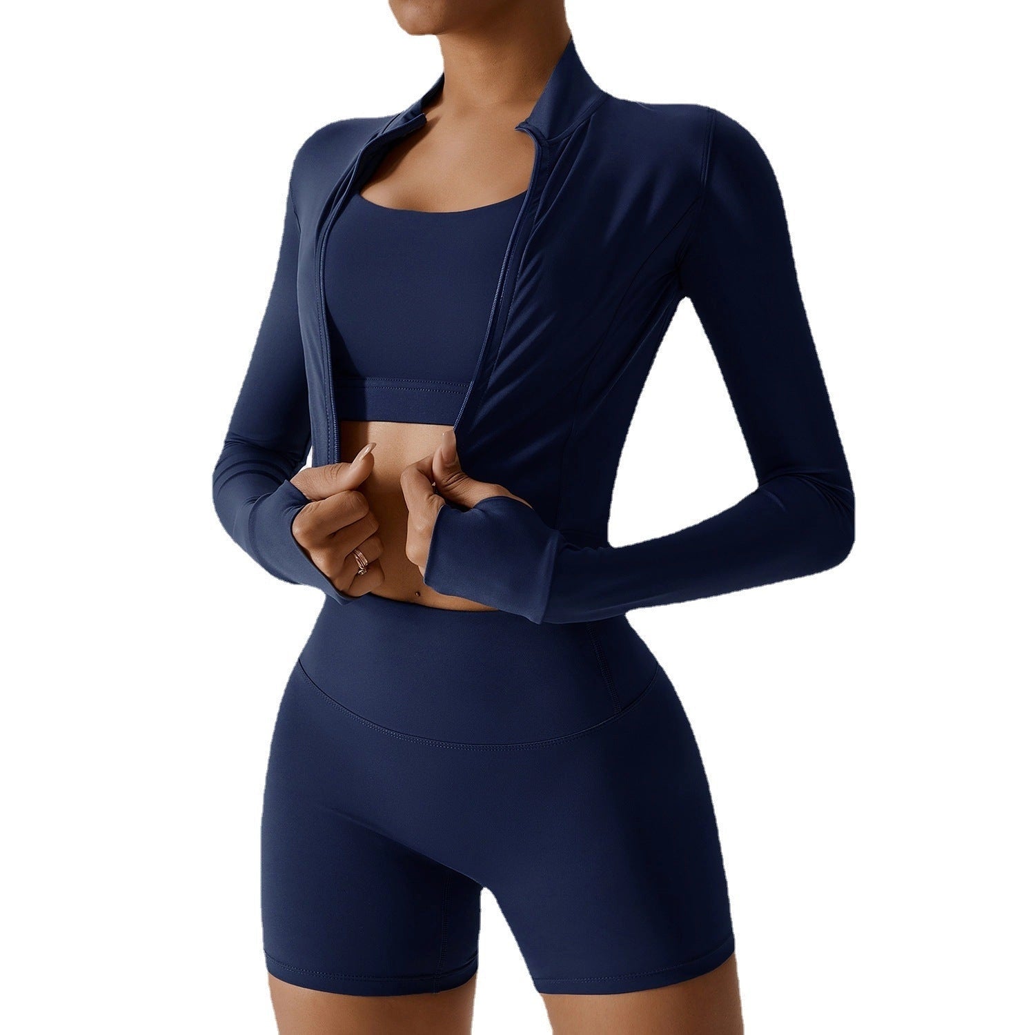 Nylon-Spandex Yoga Suit for Women with Nude Feel