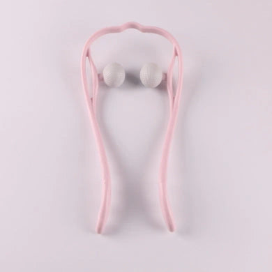 Six-wheel neck massager with 360° rolling balls for muscle relief