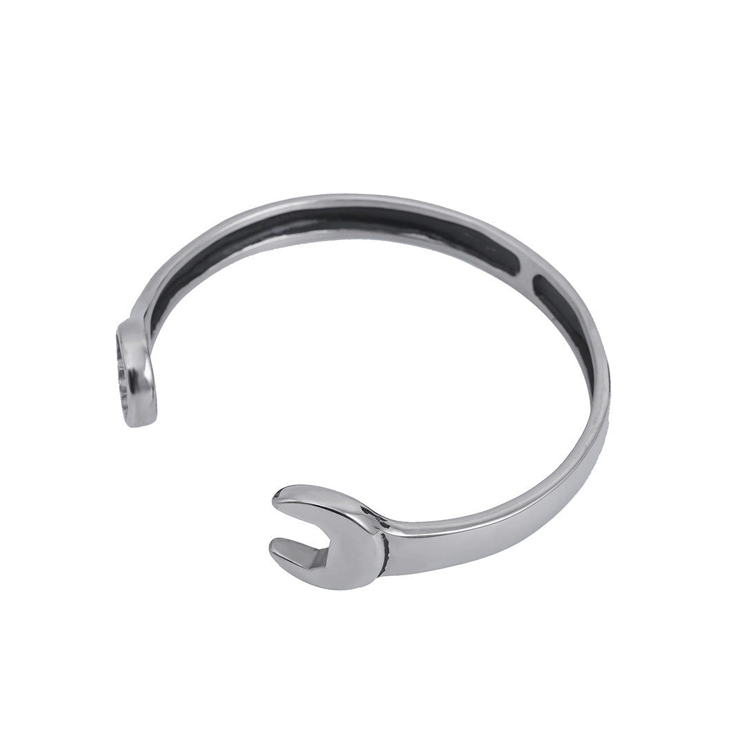 Stainless Steel Wrench Screw Bracelet in Steel or Gold