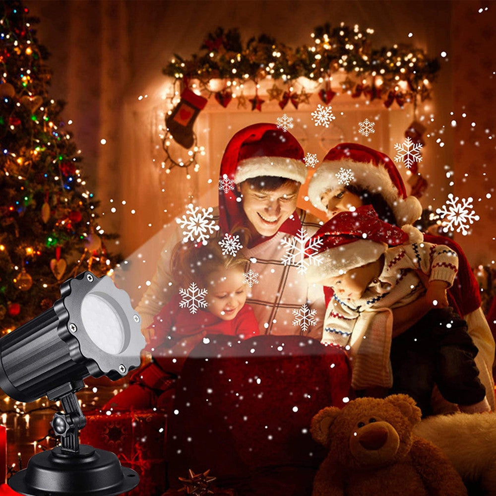 LED Christmas Blizzard Snowflake Laser Light Projector for Outdoor Decor