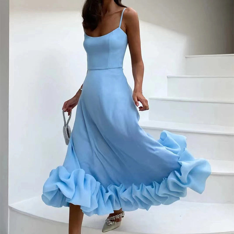 Women's A-Line Skirt with Large 3D Flower Design