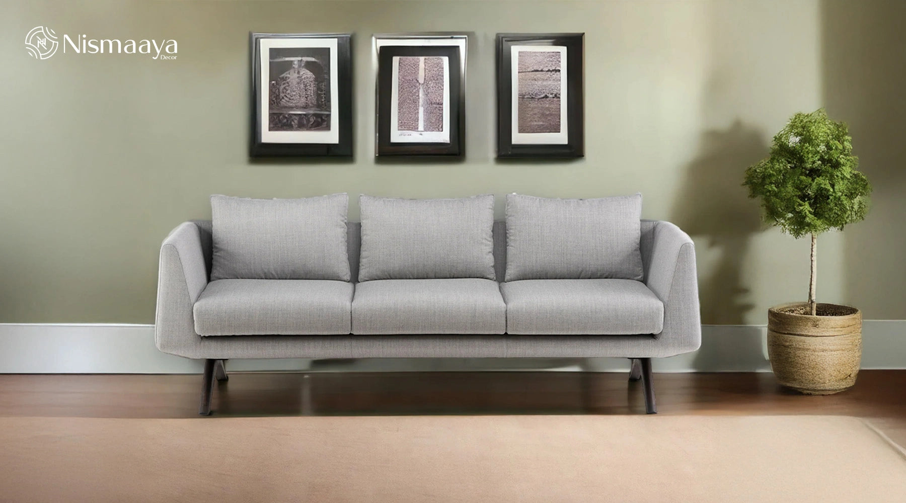 Buy Three Seater Fabric Sofa