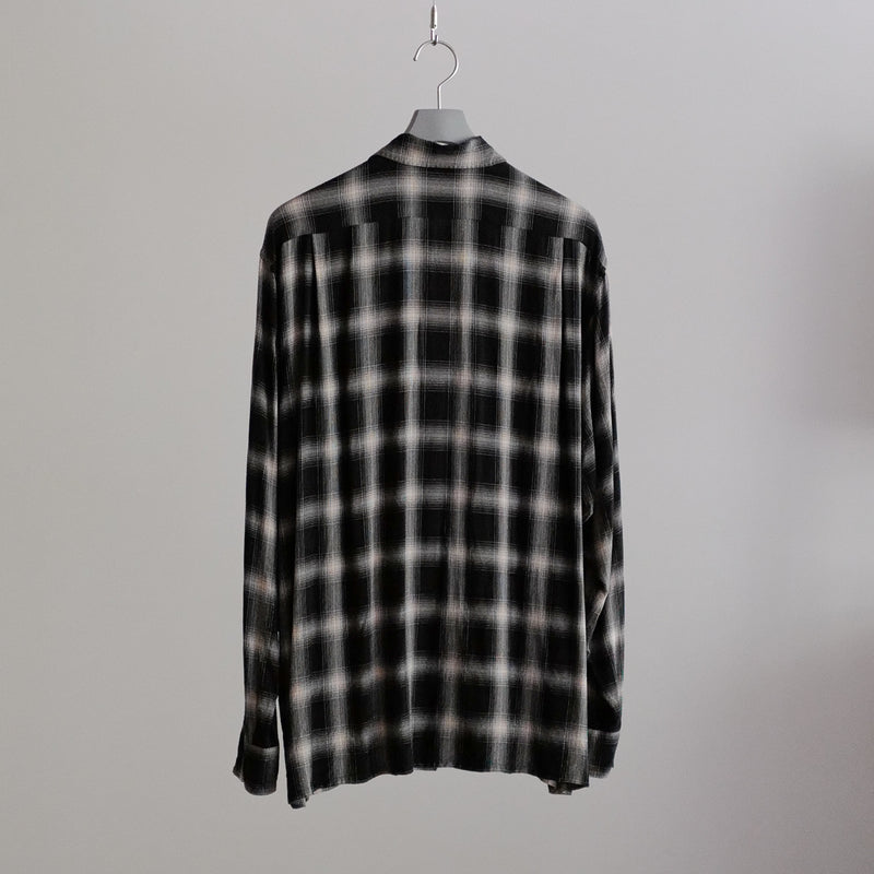 RAYON CHECK OPEN COLLAR SHIRT – ABOUT