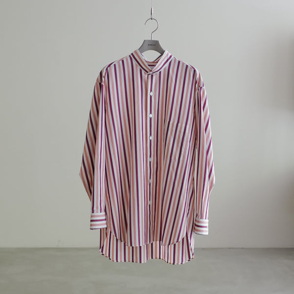 SALVATORE PICCOLO×CRISTASEYA MAO SHIRT W/FRINGED COLLAR BLUE – ABOUT