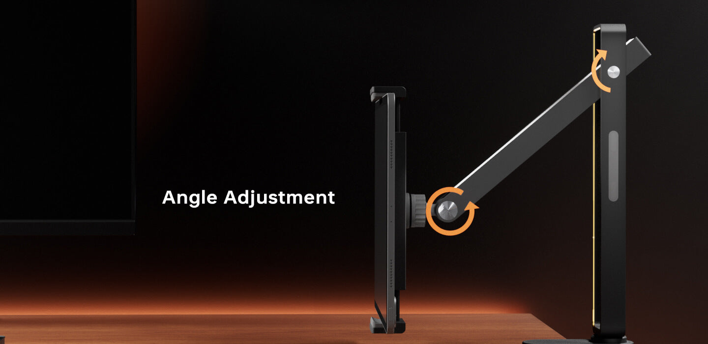 ipad arm mount Angle Adjustment