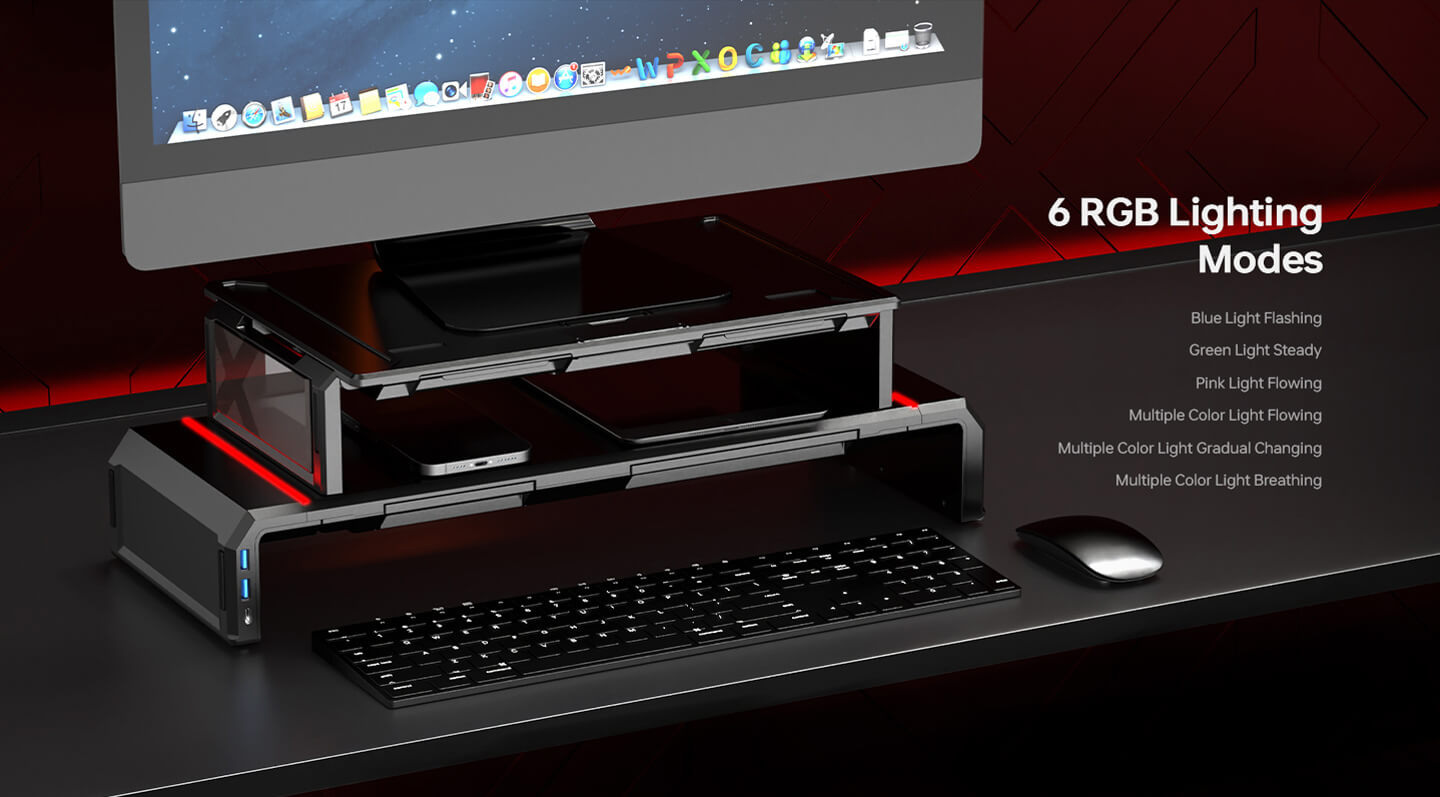 monitor stand RGB Lighting Modes Xlayout X-Central