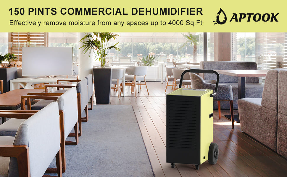 Aptook 150 Pints 4000 Sq. Ft Auto Defrost Commercial Dehumidifiers OX-70L