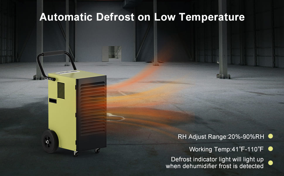 Aptook 150 Pints 4000 Sq. Ft Auto Defrost Commercial Dehumidifiers OX-70L