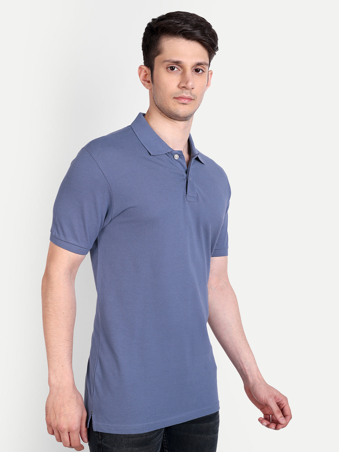 UQ Men's Solid Polo T-Shirt Marlin Blue – urbanquirk